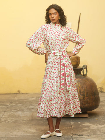 Gul Courtyard Chanderi Dress