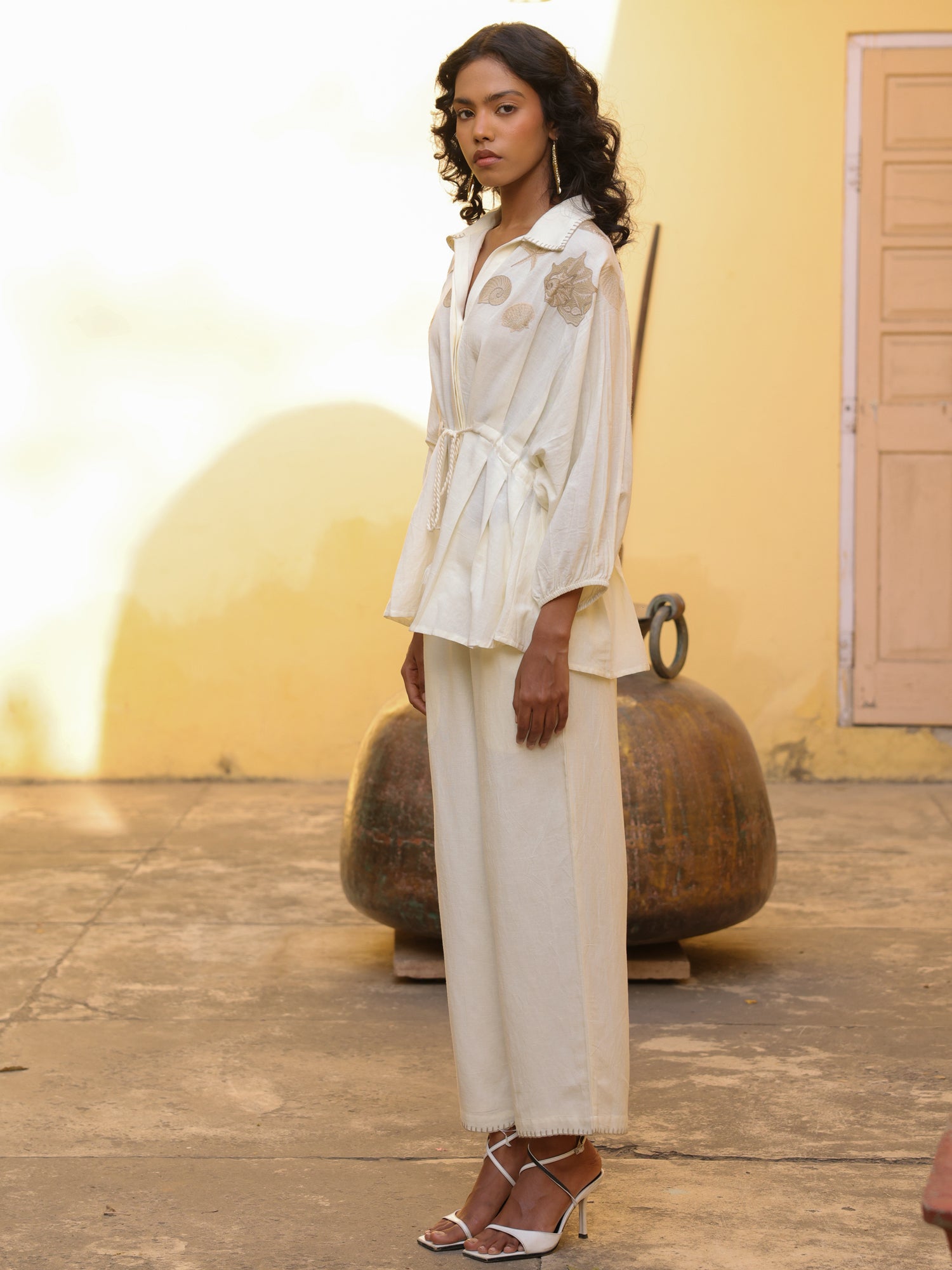 Seashell Cotton Linen Co-ord Set