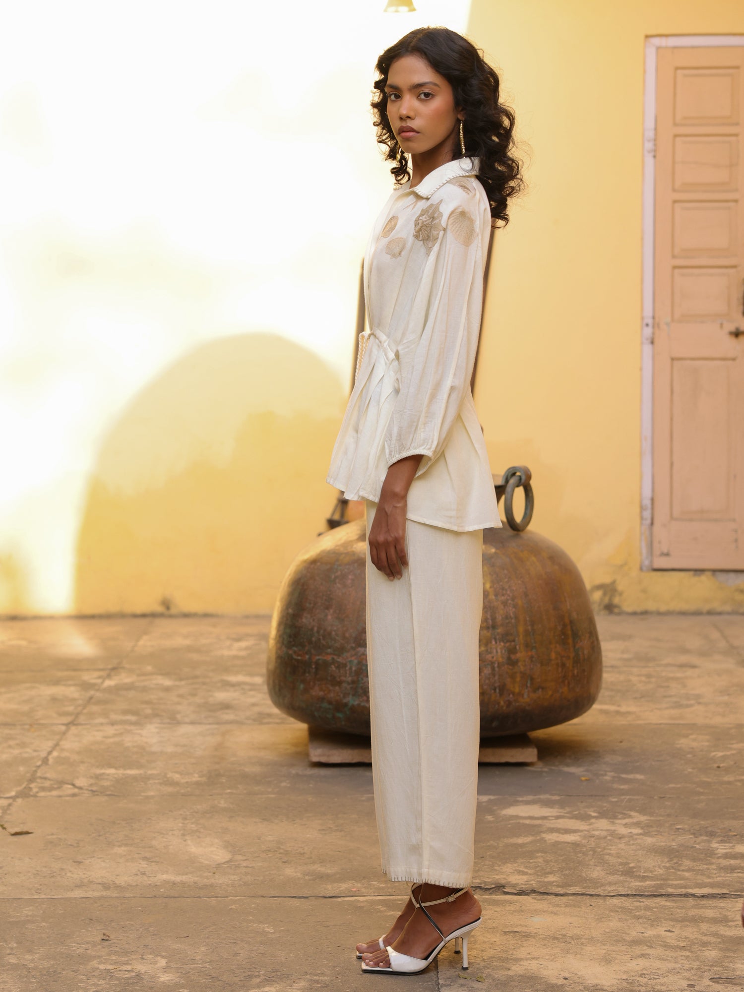 Seashell Cotton Linen Co-ord Set
