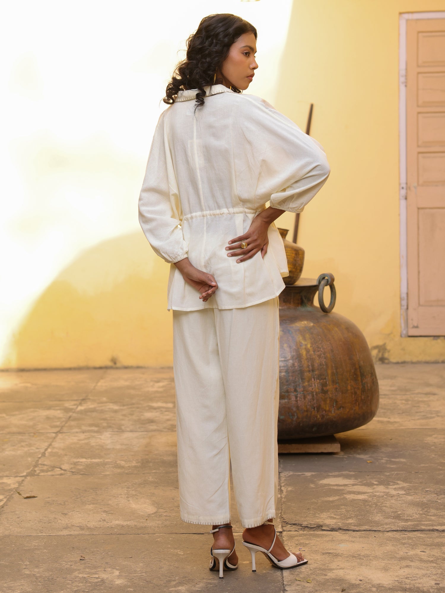 Seashell Cotton Linen Co-ord Set