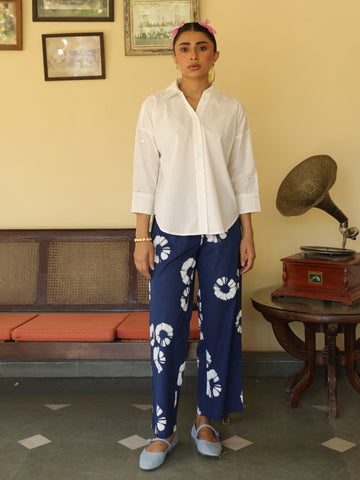 Indigo Muse Set- Purple and WhiteCotton Popline Coord Set