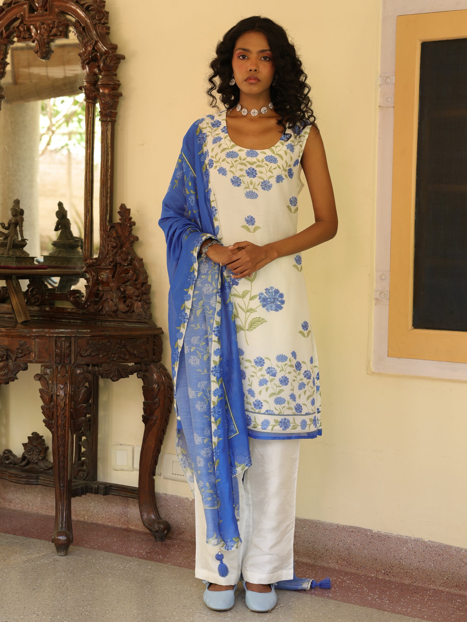 Surmaya Chanderi Kurta Set