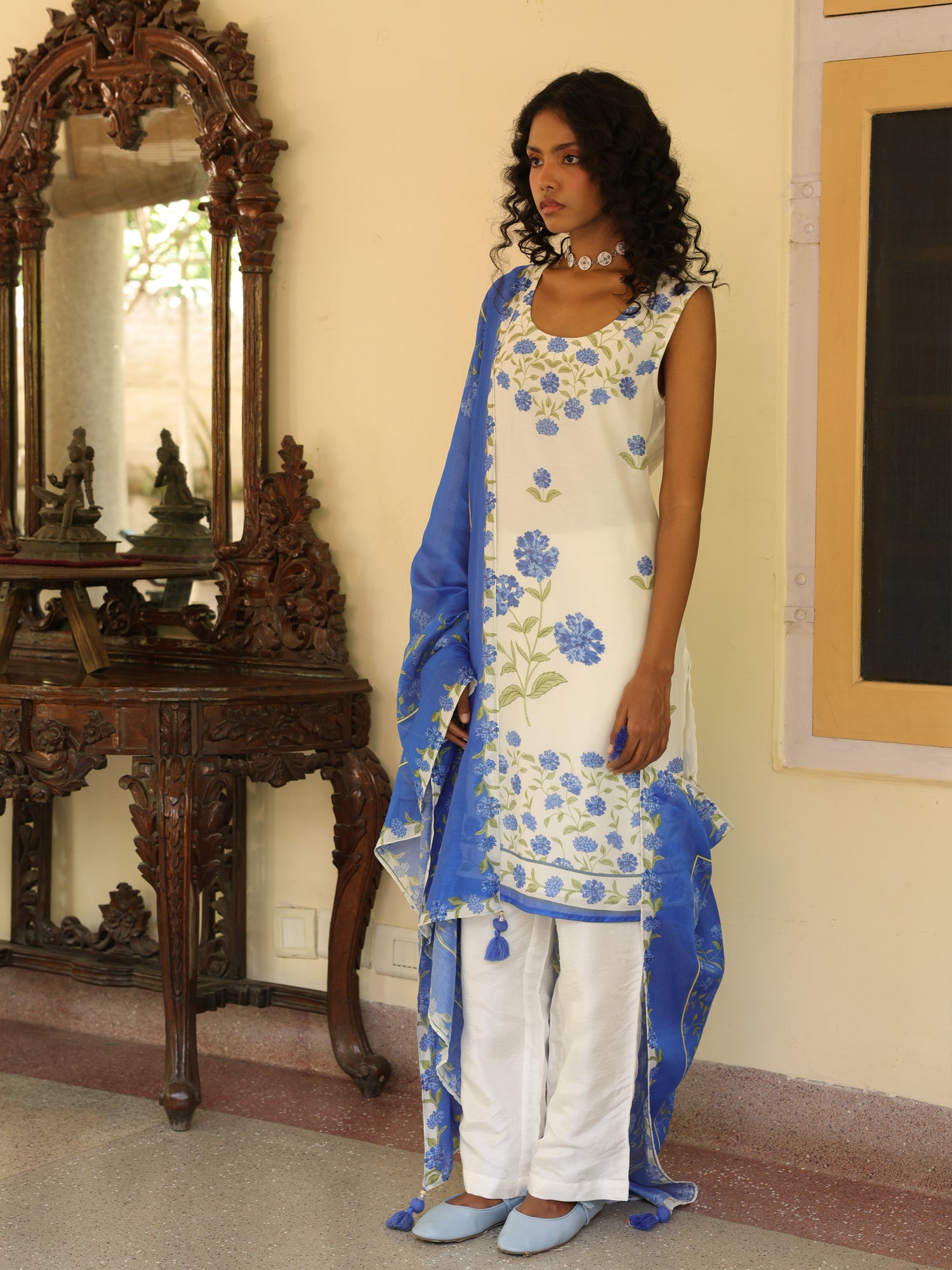 Surmaya Chanderi Kurta Set