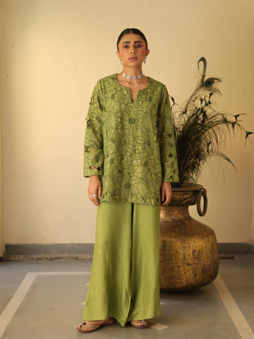 Sage Tissue Zari Set