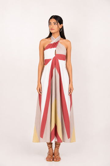 Blush Horizon Halter Dress