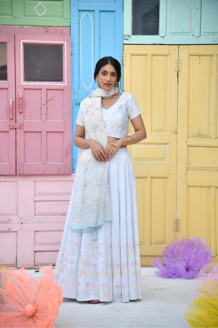 Gayatri Lehenga in Blue