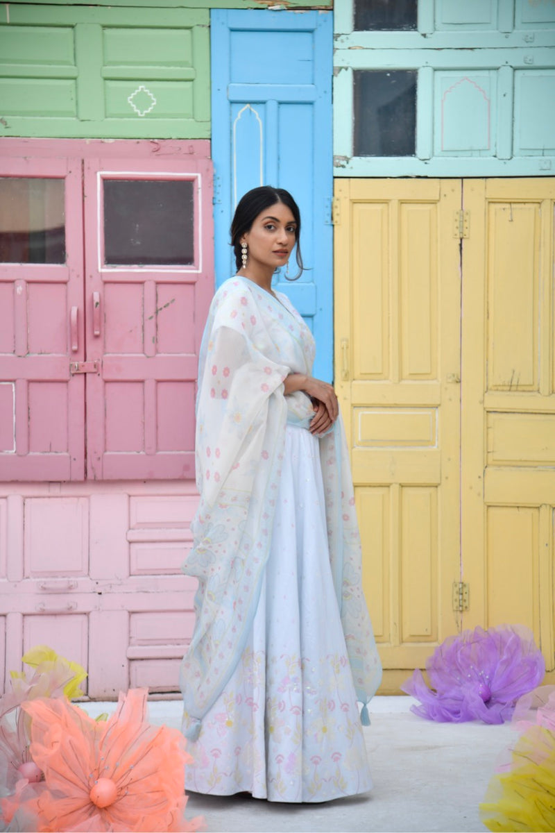 Gayatri Lehenga in Blue