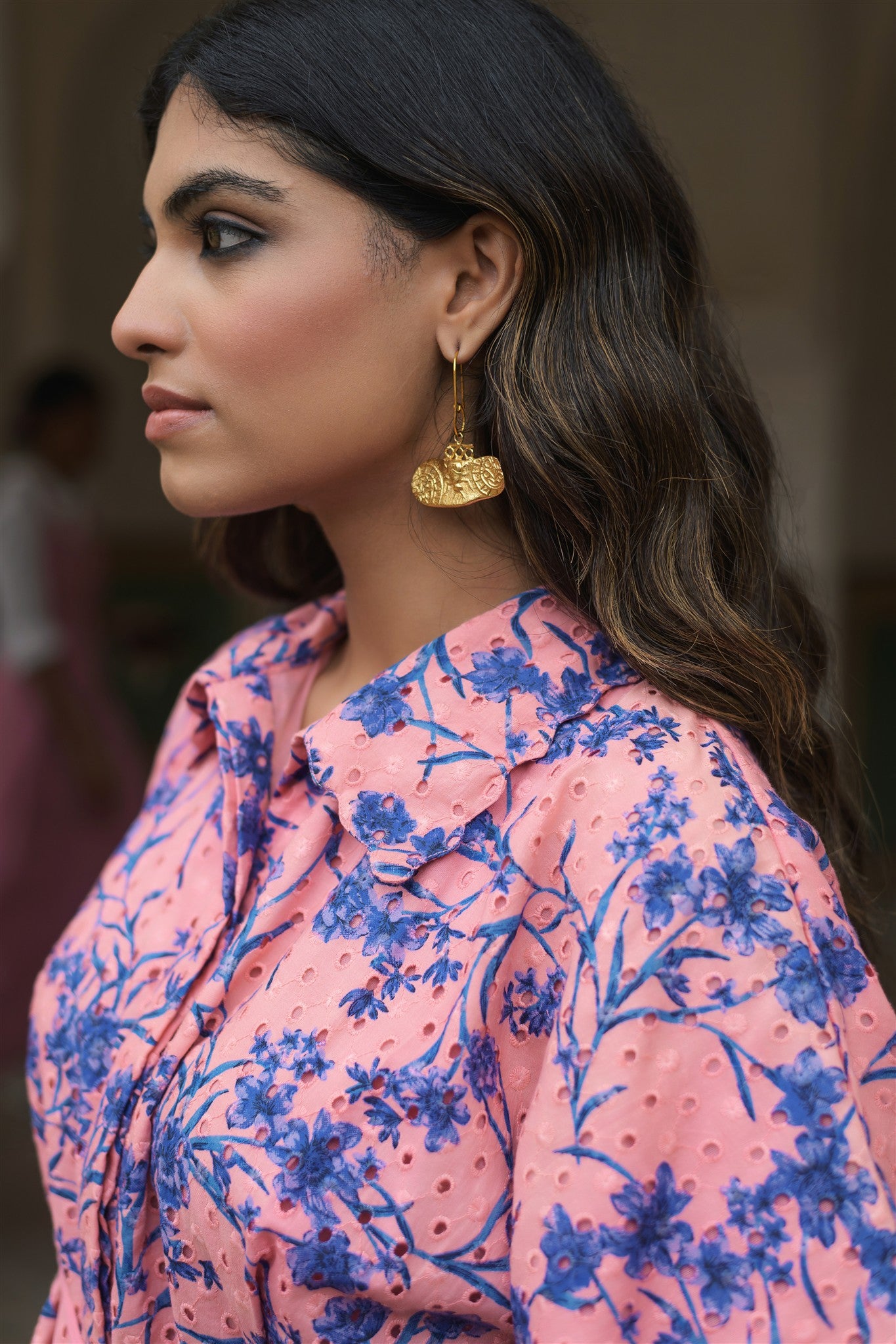 Blush Set- Pink Printed Pure Cotton Schiffli Co-ord Set