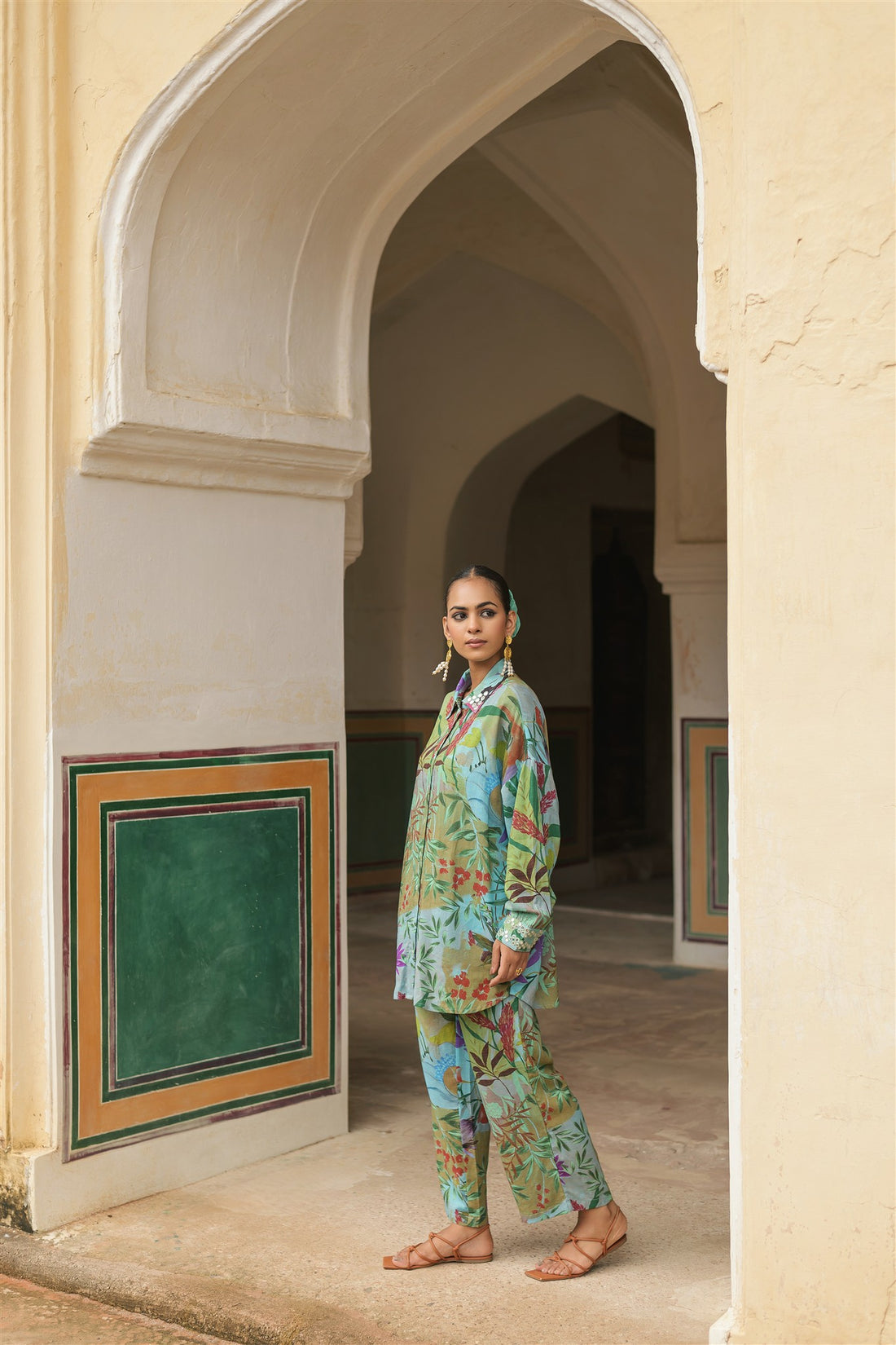 Moss Set-Multicolor Printed Cotton Co-ord Set