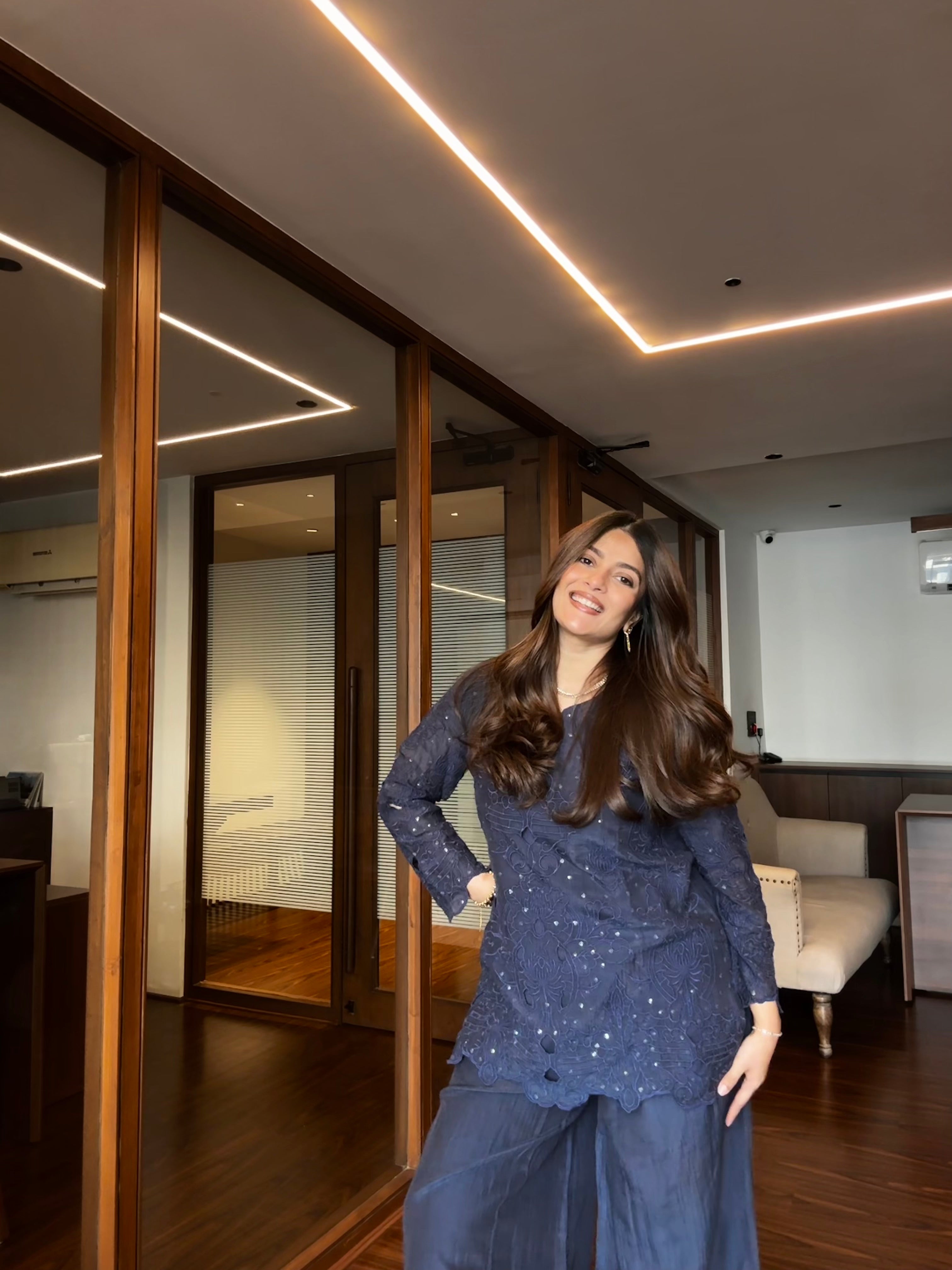 Fiza Set - Embroidery & Cutwork  Organza Regular Fit Kurta Palazzo With Dupatta