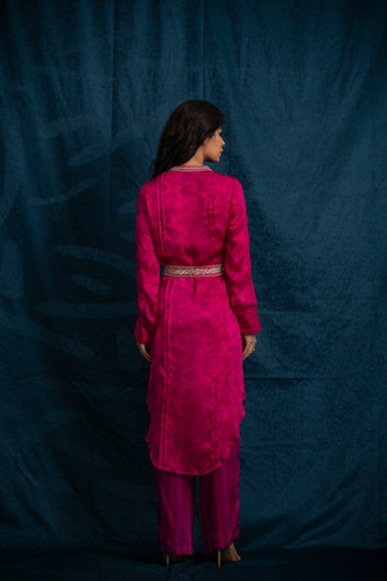 Rooh Kurta Set in Ruby