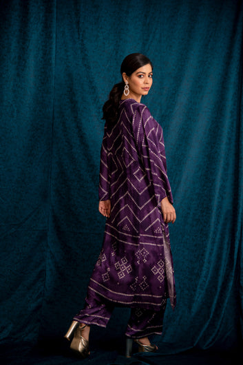 Rooh Kurta Set in Amethyst