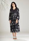 Black Printed Dress - na-av