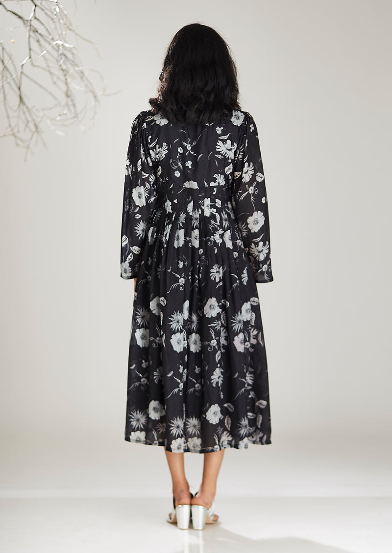 Black Printed Dress - na-av
