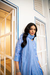 Noor Anarkali Set in Blue