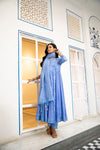 Noor Anarkali Set in Blue