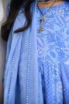 Noor Anarkali Set in Blue