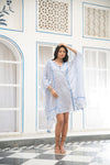 Noor Floral Embroidered Kaftan in White