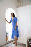 Noor Midi Dress in Blue