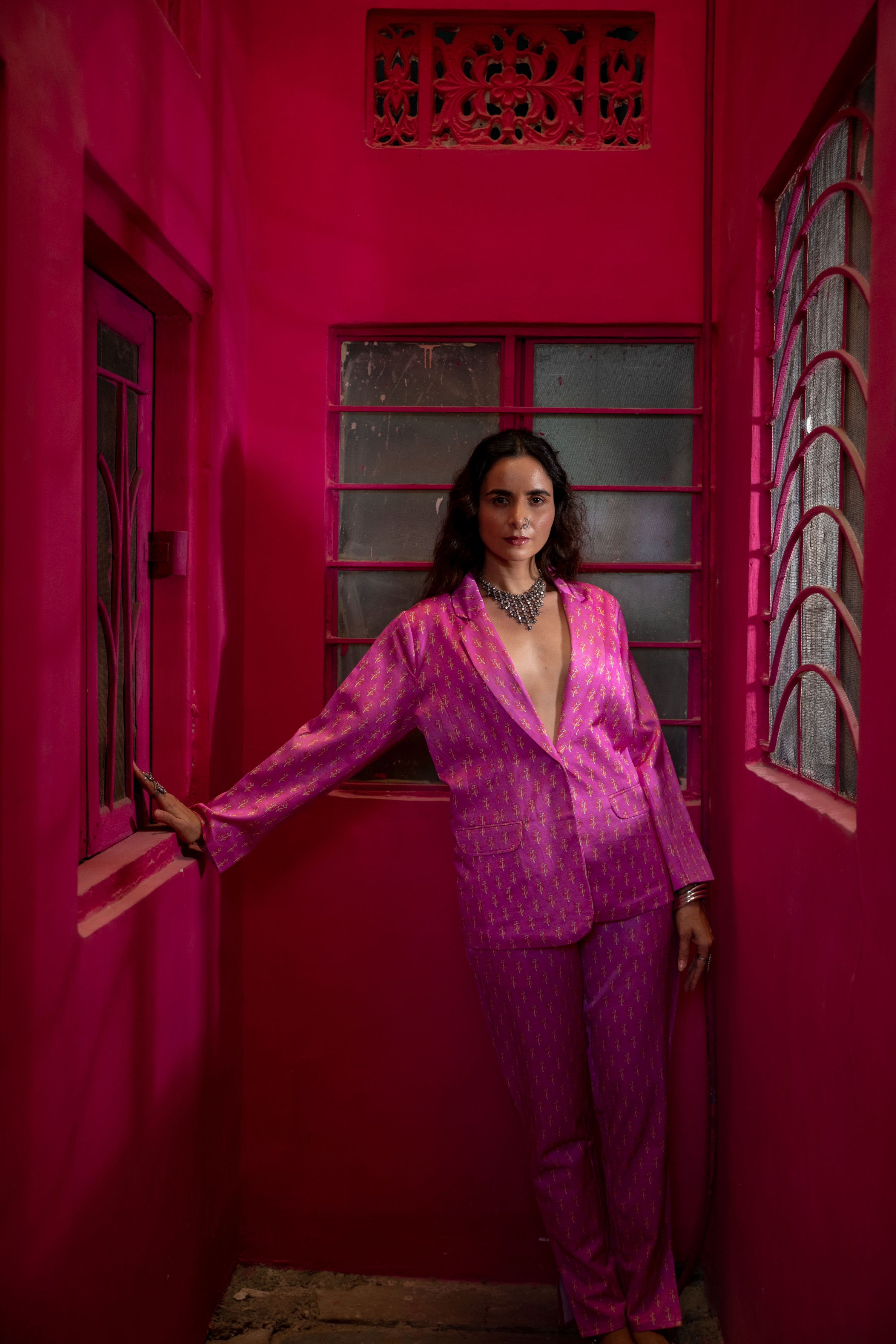 Noor Blazer Set in Pink