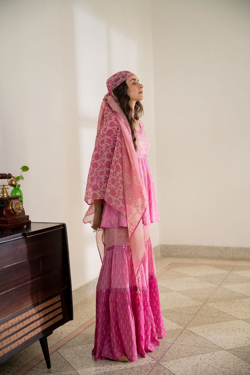 Noor Sharara Set in Pink