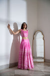 Noor Mirror Lehenga Set in Pink