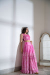 Noor Mirror Lehenga Set in Pink