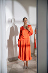 Noor Tier Dress in Orange