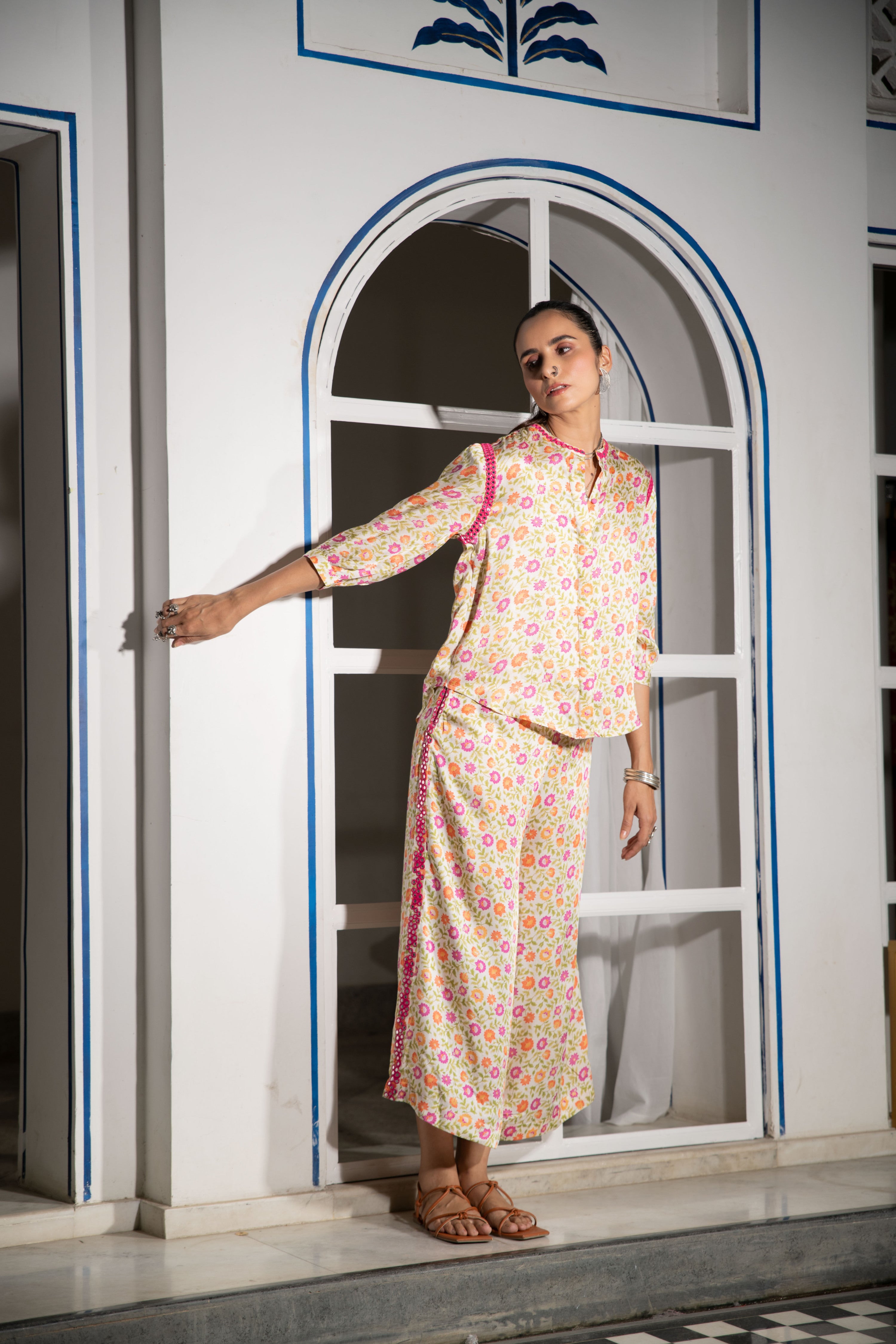 Noor Floral Palazzo Pant