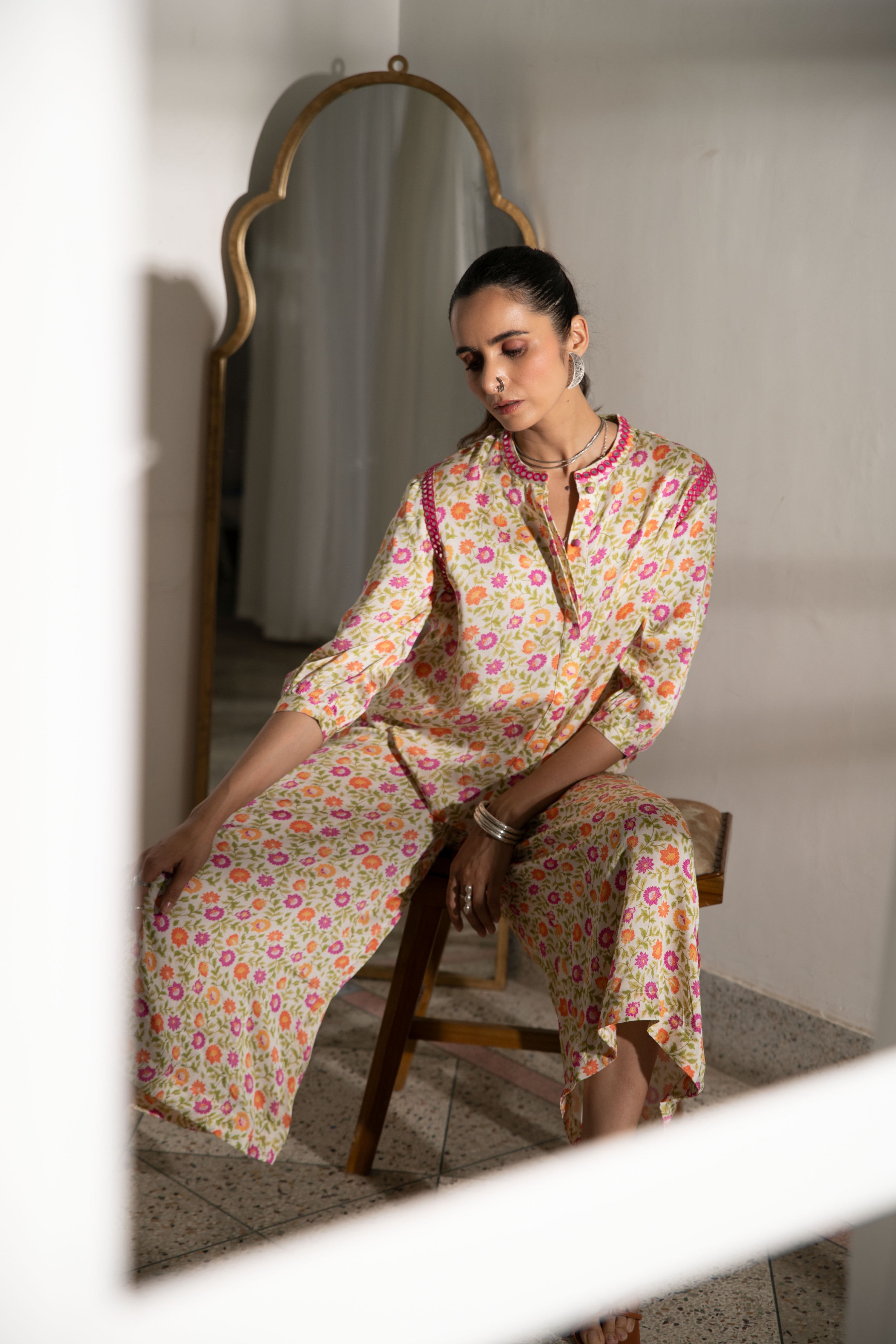 Noor Floral Palazzo Pant
