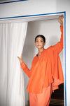 Noor Poncho Top in Orange