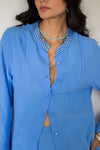 Noor Embroidered Kurta in Blue