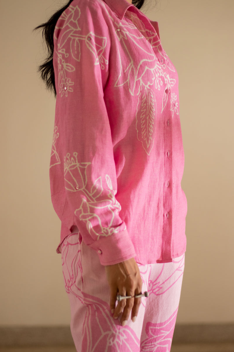 Noor Placement Pant in Pink