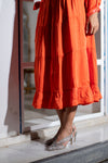 Noor Tier Dress in Orange